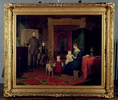 Retrato da Família Van Cortland, c.1830 (óleo) de American School